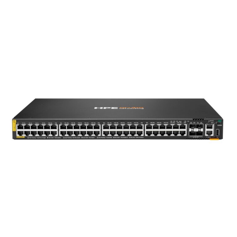 HPE Aruba Networking CX 6200F 48 Port Gigabit Switch 4 SFP+ 10G Uplinks 740W PoE L3 Managed