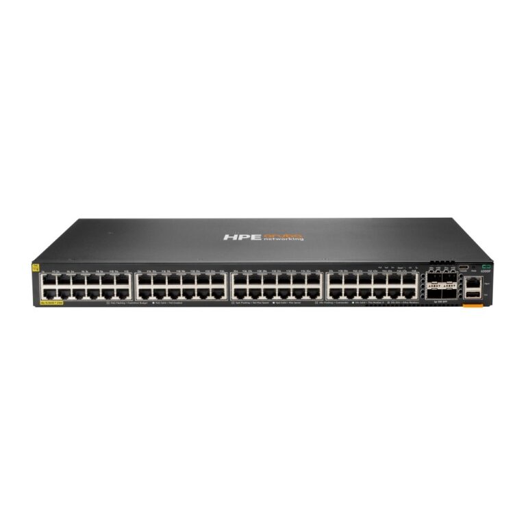 HPE Aruba Networking CX 6200F Managed L3 Switch 48 Port Gigabit PoE 4x SFP+ 370W Budget Stackable