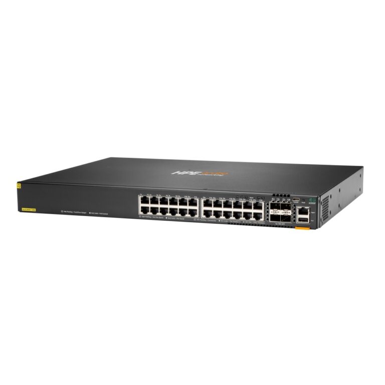 HPE Aruba Networking CX 6200F Managed Layer 3 Switch 24 Port Gigabit Ethernet 4 SFP+ Ports Stackable