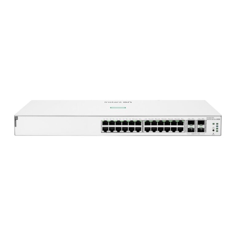 HPE Aruba Networking Instant On 1930 Ethernet Switch 24 Port Gigabit PoE+ 4 SFP+ 195W Cloud Managed