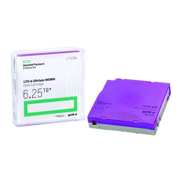 HPE LTO-6 Ultrium 6.25TB WORM Data Cartridge Purple Barium Ferrite