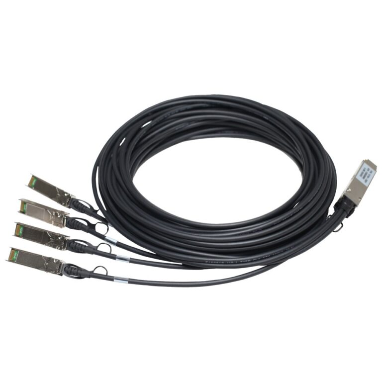 HPE Networking Comware X240 40G QSFP+ to 4x10G SFP+ 3m Direct Attach Copper Splitter Cable Black