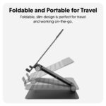 Hyper HS1150GYGL Ergonomic Laptop Stand Adjustable Foldable Aluminium 16" Grey