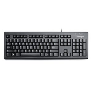 Kensington ValuKeyboard Wired Full-size Keyboard Black MIL-STD-810H Certified Tactile USB PS/2