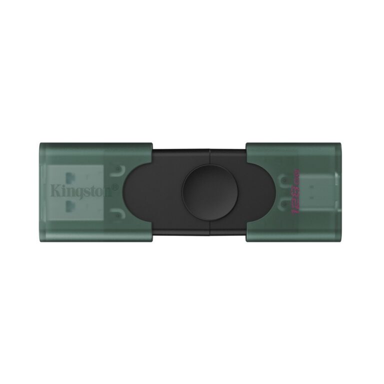 Kingston DataTraveler Duo G2 128GB USB 3.2 Gen 1 Dual USB-A & USB-C Flash Drive - Black/Green