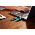 Kingston DataTraveler Duo G2 128GB USB 3.2 Gen 1 Dual USB-A & USB-C Flash Drive - Black/Green