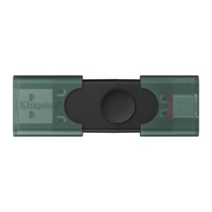 Kingston DataTraveler Duo G2 256GB USB 3.2 Gen 1 Dual USB-A and USB-C Flash Drive - Black/Green