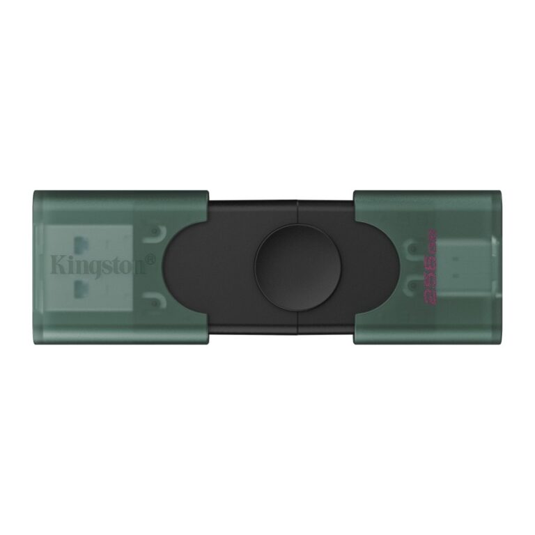 Kingston DataTraveler Duo G2 256GB USB 3.2 Gen 1 Dual USB-A and USB-C Flash Drive - Black/Green