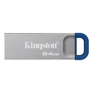 Kingston DataTraveler Kyson 64GB USB 3.2 Gen 1 Flash Drive 220MB/s Stainless Steel Capless
