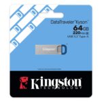 Kingston DataTraveler Kyson 64GB USB 3.2 Gen 1 Flash Drive 220MB/s Stainless Steel Capless