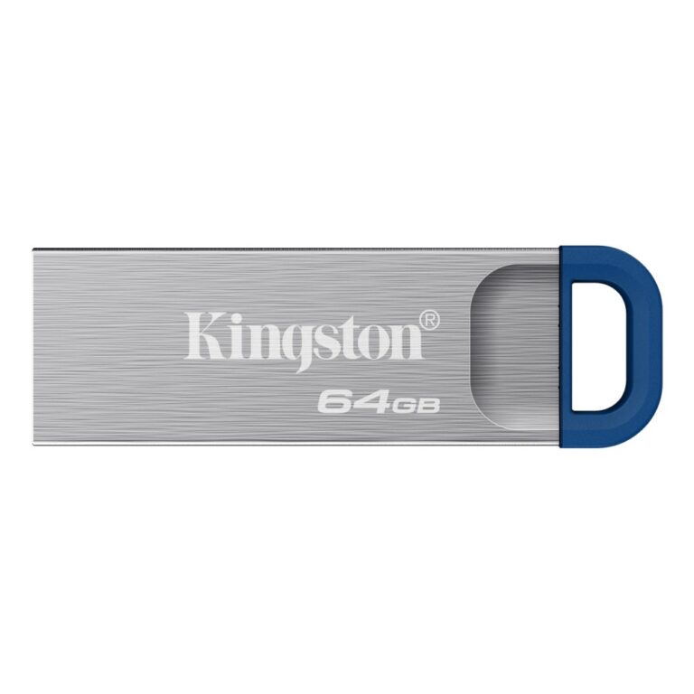 Kingston DataTraveler Kyson 64GB USB 3.2 Gen 1 Flash Drive 220MB/s Stainless Steel Capless