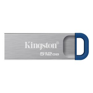 Kingston DataTraveler Kyson USB 3.2 Gen 1 Flash Drive 512GB 220MB/s Read Capless Stainless Steel