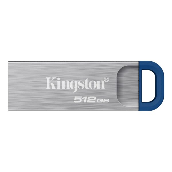 Kingston DataTraveler Kyson USB 3.2 Gen 1 Flash Drive 512GB 220MB/s Read Capless Stainless Steel