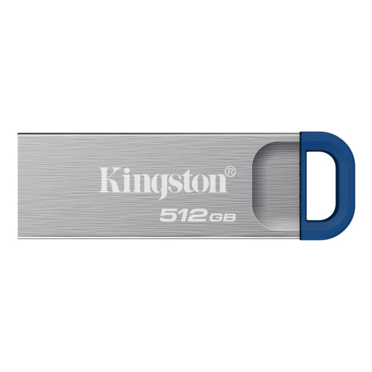 Kingston DataTraveler Kyson USB 3.2 Gen 1 Flash Drive 512GB 220MB/s Read Capless Stainless Steel