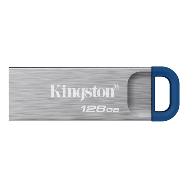 Kingston DataTraveler Kyson USB 3.2 Gen 1 Type-A Flash Drive 128GB 220MB/s Stainless Steel Capless