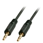Lindy 3.5mm Jack to Jack Cable 1m Male to Male Black Audio Auxiliary Lead