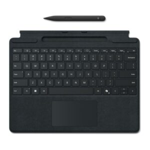 Microsoft Surface Pro Keyboard with Slim Pen Business Wireless QWERTY Mechanical Black Alcantara Touchpad Copilot Key for Surface Pro 8/9/10/11