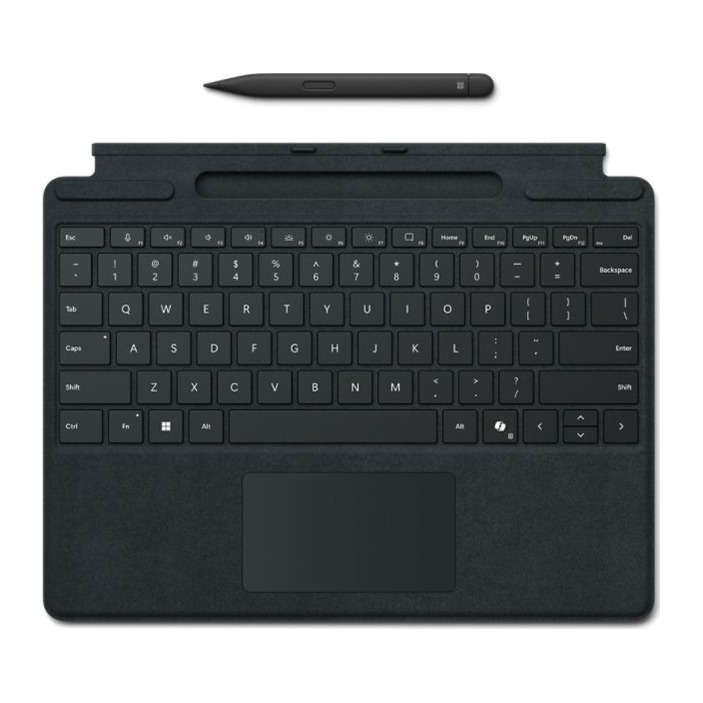 Microsoft Surface Pro Keyboard with Slim Pen Business Wireless QWERTY Mechanical Black Alcantara Touchpad Copilot Key for Surface Pro 8/9/10/11 Microsoft Surface Pro Keyboard with Slim Pen Business Wireless QWERTY Mechanical Black Alcantara Touchpad Copilot Key for Surface Pro 8/9/10/11