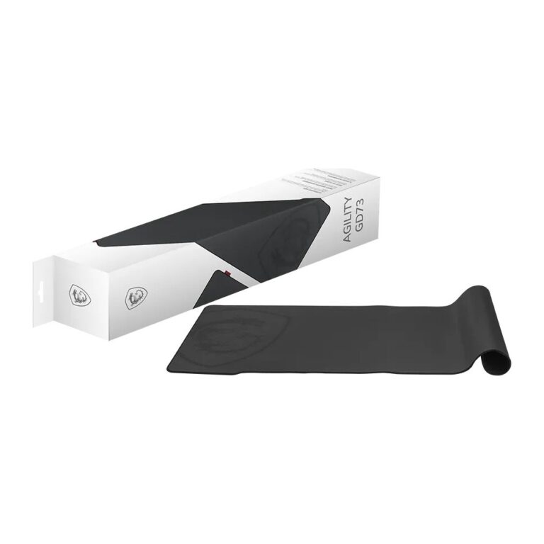 MSI AGILITY GD73 Gaming Mouse Pad 900 x 400 mm Black Fabric Surface Stitched Edges Non Slip Base Splash Proof
