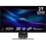MSI MPG 274URDFW E16M Gaming Monitor 27" 4K 160Hz IPS Mini-LED HDR1000 USB-C 98W Black White