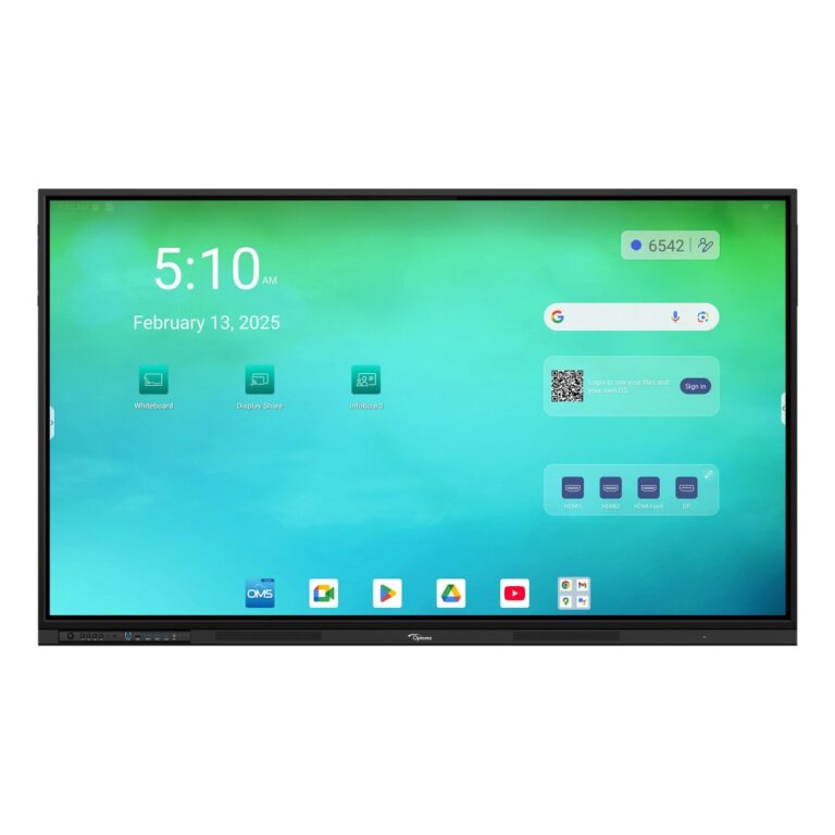Optoma Creative Touch 3 Gen 3 Interactive Display 75" 4K Touchscreen Android 14 8GB RAM Wi-Fi 6 Black