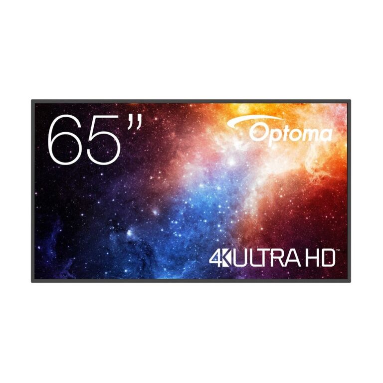 Optoma N3651K 65" Digital Signage Display 4K Ultra HD 450 cd/m² Android 11 Wi-Fi 6 24/7 Black