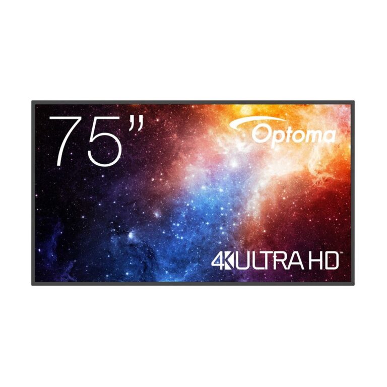 Optoma N3751K Professional Digital Signage Display 75" 4K Ultra HD LED Wi-Fi Android 11 24/7 Black