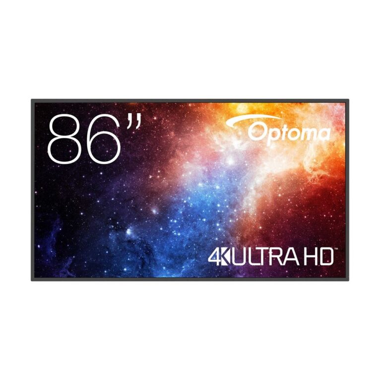 Optoma N3861K N-Series Digital Signage Flat Panel 86" 4K Ultra HD LED Android 11 Wi-Fi 6 Black