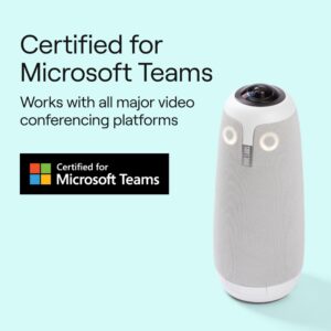 Owl Labs Meeting Owl 3 Video Conferencing System 16MP 360 Degree Camera Full HD 1080p Omnidirectional Mic Wi-Fi 5 USB-C Grey
