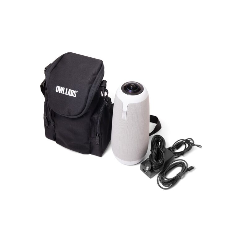 Owl Labs Meeting Owl Soft-Sided Carrying Case 3 Compartments Shoulder Strap Scratch Resistant Black Polyester