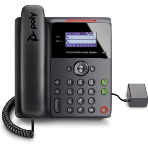 Poly Edge B10 IP Phone 2 Lines 2.8" LCD Display Gigabit Ethernet Speakerphone 3.5mm Headset Wall Mountable Black