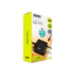 Port Designs 900098-UK 90W USB-C Power Adapter Type G Plug Black 2.5m Cable