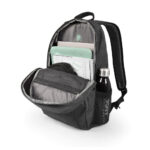 PORT Designs Houston Eco Casual Backpack for 15.6" Laptop Black with Recycled Material and Multiple Pockets