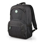 PORT Designs Houston Eco Casual Backpack for 15.6" Laptop Black with Recycled Material and Multiple Pockets