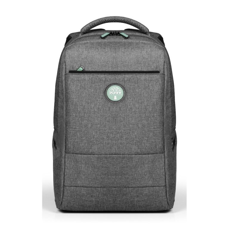 PORT Designs Yosemite Eco XL Backpack for 15.6" Laptops Grey 18L Recycled Materials and Rain Cover
