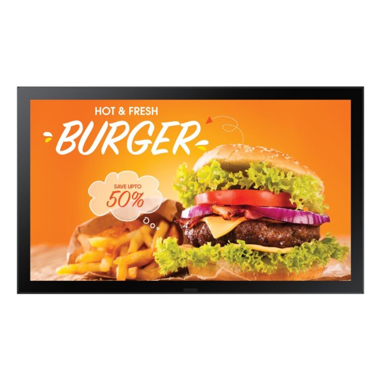 Samsung OH24B 24" Digital Signage Panel Full HD 1500 cd/m² IPS Outdoor Tizen 6.5 Wi-Fi 24/7 Black