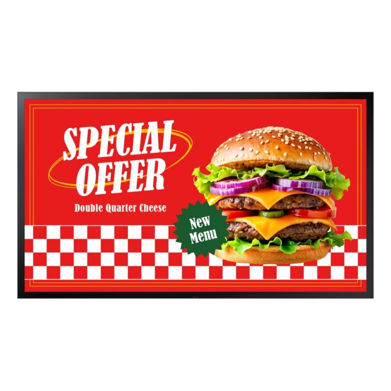 Samsung OH55DX 55" Digital Signage Flat Panel VA Full HD 3500 cd/m² 24/7 Outdoor IP56 Tizen Black