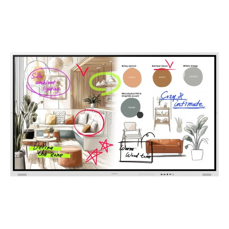 Samsung The Flip 85" WMFX Interactive Display 4K Ultra HD 75Hz VA Panel Touchscreen Grey White