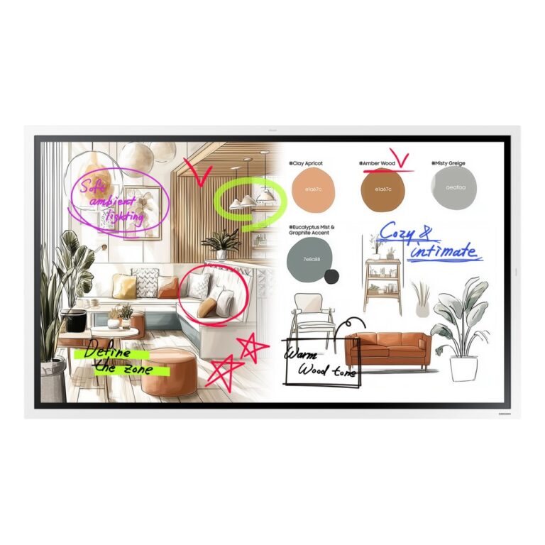 Samsung The Flip WMFX 55" Interactive Display 4K Ultra HD 75Hz VA Panel Touchscreen Grey White