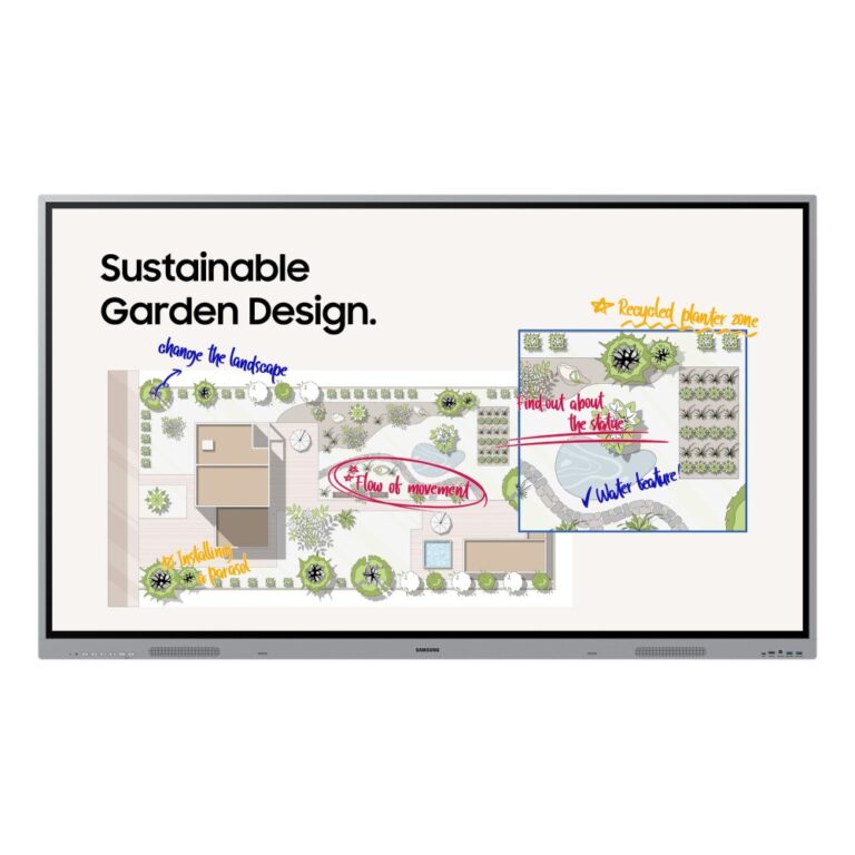 Samsung WE75FX Interactive Whiteboard 75" 4K Ultra HD 3840x2160 Touchscreen 60 Hz Grey 32 GB