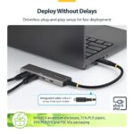 StarTech 4-Port USB-C Hub 10Gbps 100W Power Delivery USB 3.2 Gen 2 Grey