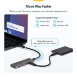 StarTech 4-Port USB-C Hub 10Gbps 100W Power Delivery USB 3.2 Gen 2 Grey