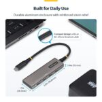 StarTech 4-Port USB-C Hub 10Gbps 100W Power Delivery USB 3.2 Gen 2 Grey
