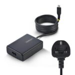 StarTech.com 100W USB-C Laptop Charger USB Power Delivery 3.0 1.5m Cable UK Plug Black