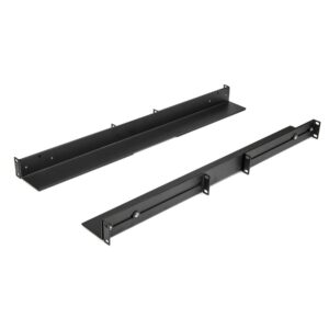 StarTech.com 1U 19 Inch Server Rack Rails Universal Adjustable 24-36 Depth 90.7kg Capacity Black 2 Pack