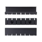 StarTech.com 2-Pack Under Desk Cable Management Tray 42" Total Length Steel Black 5kg Capacity