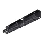 StarTech.com 2-Pack Under Desk Cable Management Tray 42" Total Length Steel Black 5kg Capacity