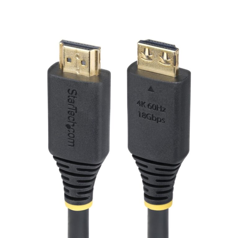 StarTech.com 2m HDMI Cable High Speed 2.0 18Gbps 4K 60Hz 1440p 144Hz Black with Gripping Connectors
