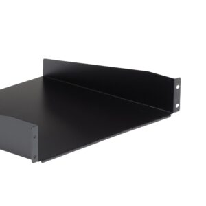 StarTech.com 2U Server Rack Shelf Universal Cantilever Steel Tray 20kg Weight Capacity 16 Inch Deep Black
