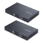 StarTech.com 4-Port USB 3.0 Extender over Ethernet up to 330ft 100m Cat6a Cat7 Cat8 RS-232 Passthrough TAA Black